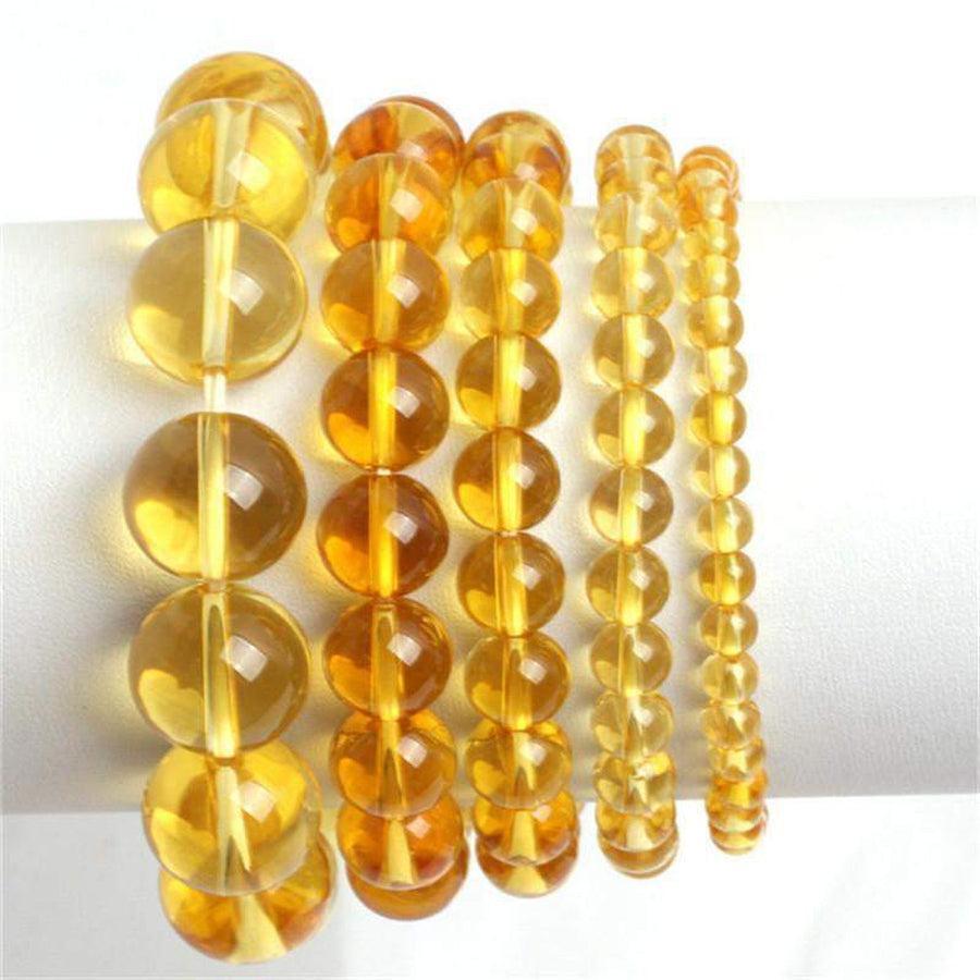 Vue latérale du bracelet en citrine chauffée