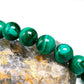 Bracelet en malachite avec perles vertes chatoyantes