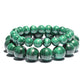 Bracelet en malachite synthétique avec perles vertes brillantes
