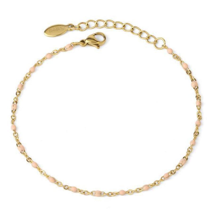 Zoom sur les perles du bracelet, texture et couleurs variées