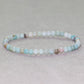 Bracelet en amazonite avec pierres fines de 4 mm