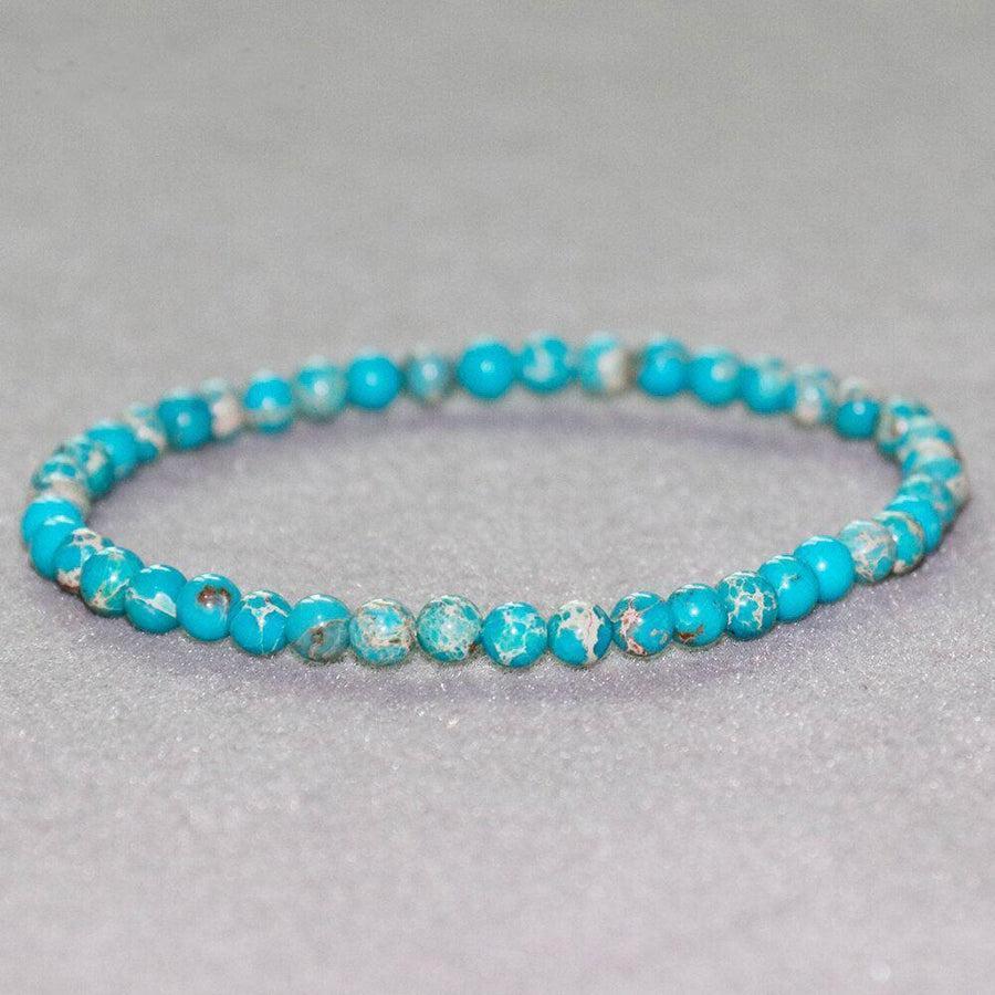 Bracelet turquoise élégant avec perles fines pour poignet