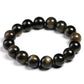 Vue latérale du bracelet en obsidienne œil céleste