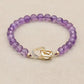 Bracelet en perles naturelles, fermoir en forme de cœur