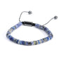 Perles plates en hématite sur bracelet pour poignet mixte