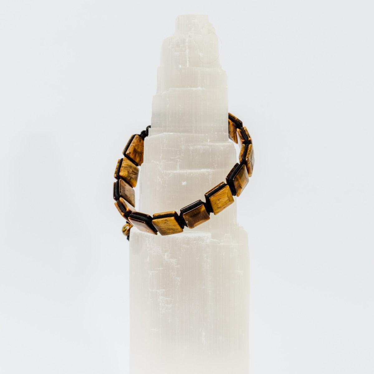 Bracelet ajustable avec pierres d'Œil de tigre