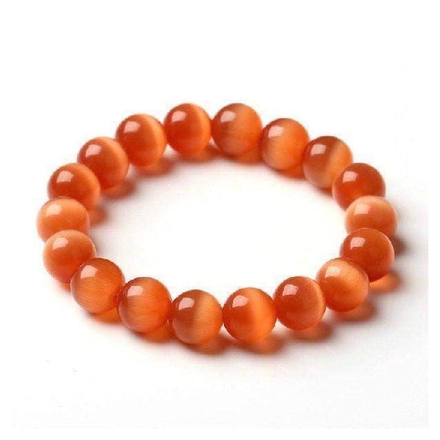Bracelet en opale de feu avec perles lumineuses