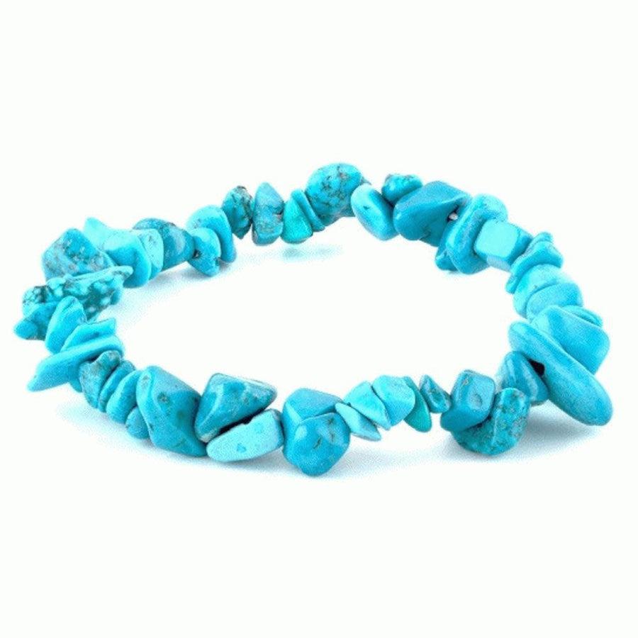 Vue d'ensemble du bracelet en pierres de turquoise naturelles