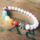 Bracelet en cristal avec pierres des 7 chakras colorées