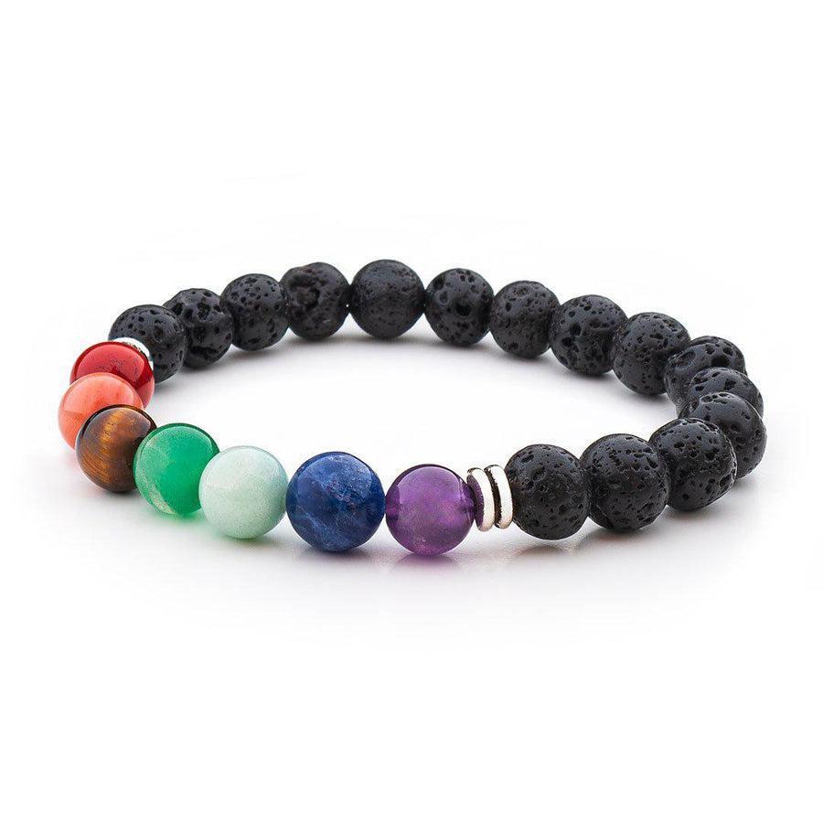 Bracelet énergétique avec fermoir en métal argenté