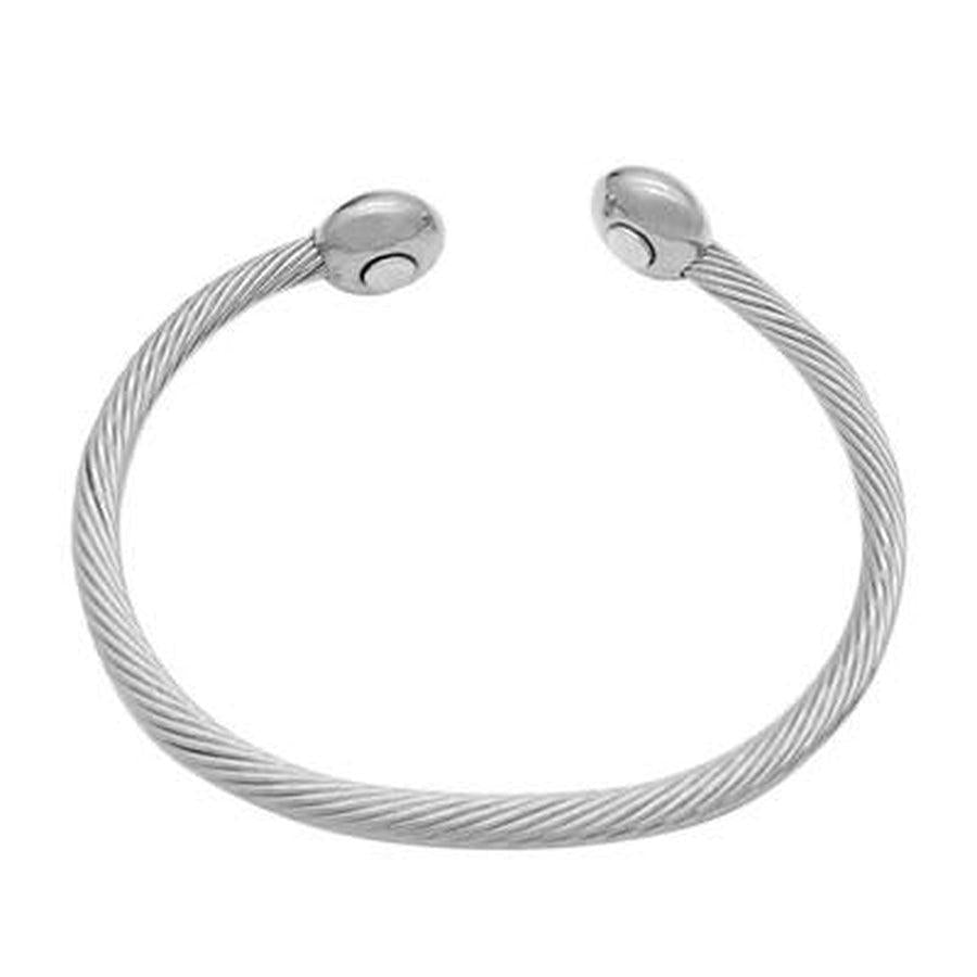 Détail des aimants intégrés au bracelet en cuivre