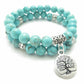 Bracelet en pierres de Turquoise avec charme Arbre de Vie