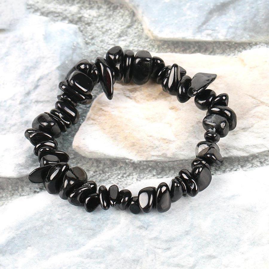 Bracelet énergétique en tourmaline noire, design distinctif
