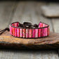 Vue latérale du bracelet en cuir et Jaspe