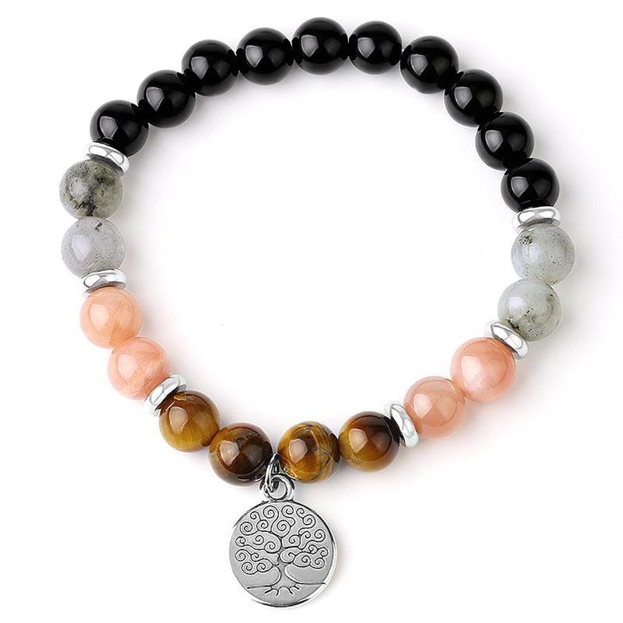 Bracelet en pierres naturelles avec charme Arbre de Vie
