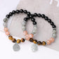 Bracelet extensible en pierres avec motifs distincts