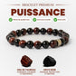 Bracelet en pierres naturelles avec perles d'Œil de Taureau et Onyx Noir