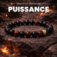 Bracelet complet en Œil de Taureau et Onyx Noir sur fond neutre
