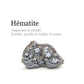 Gros plan sur les perles plates en hématite du bracelet