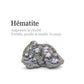 Vue latérale du bracelet en hématite, perles brillantes