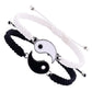 Bracelet ajustable en corde tissée, détail du fermoir
