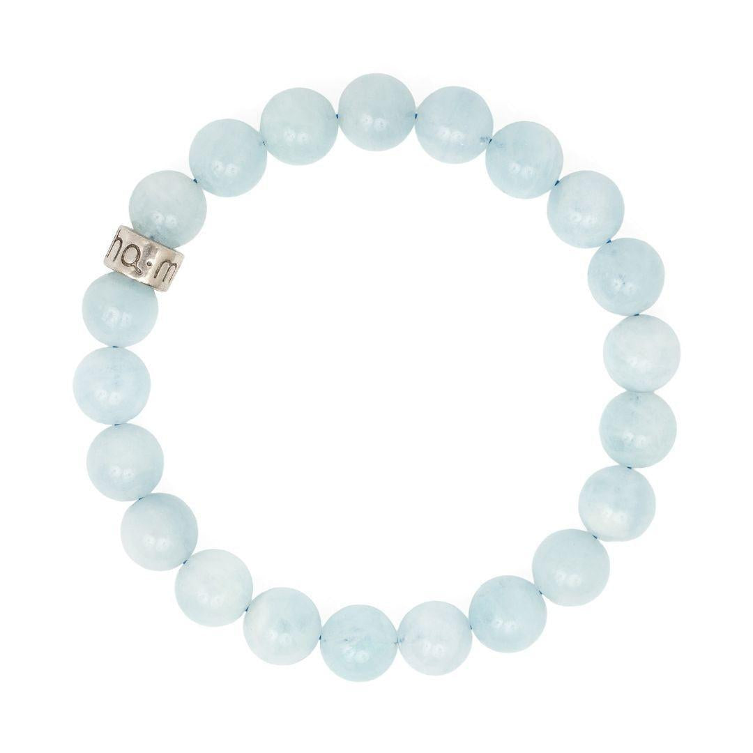 Bracelet aigue-marine présenté dans une boîte cadeau élégante