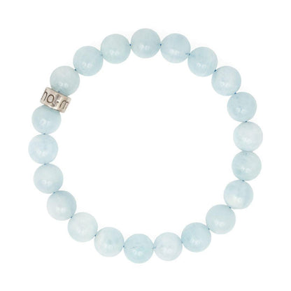 Bracelet aigue-marine présenté dans une boîte cadeau élégante