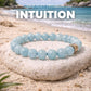 Bracelet en aigue-marine avec perle cylindrique en argent