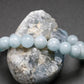 Bracelet en aigue-marine avec perles bleues translucides