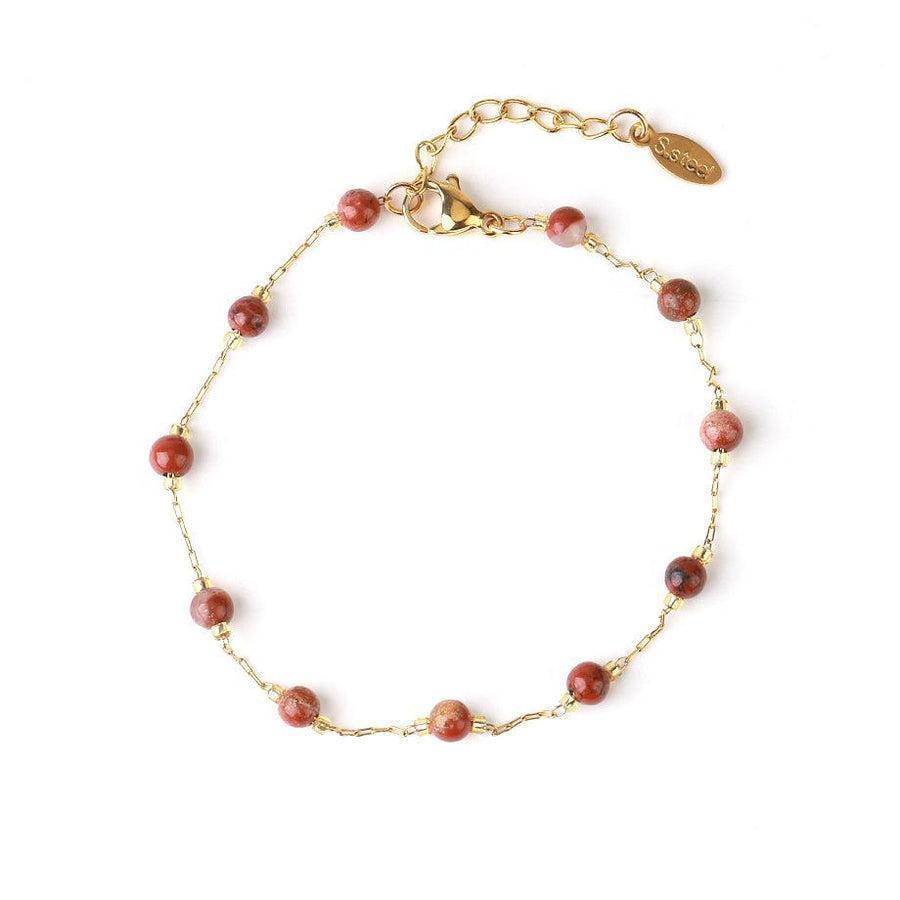 Bracelet élégant avec perles de cristal de roche brillantes