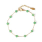 Bracelet avec perles de quartz rose et aventurine verte