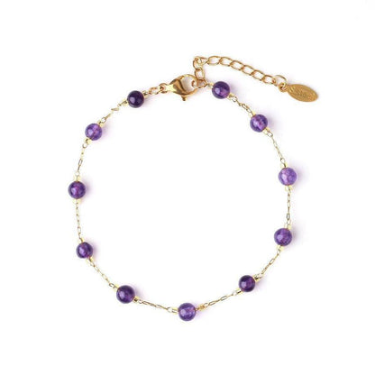 Vue d'ensemble du bracelet en acier et pierres naturelles