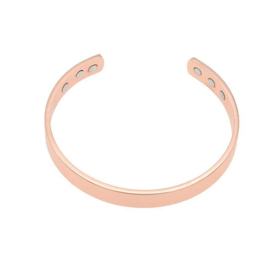 Bracelet en cuivre avec aimants, vue de côté