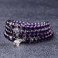 Bracelet de méditation en améthyste et cristal de roche