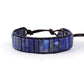 Bracelet manchette en Lapis Lazuli sur fond blanc