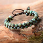 Vue d'ensemble du bracelet avec perles gravées et ajustables