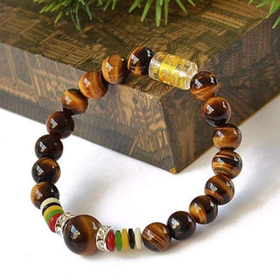 Bracelet Œil de tigre montrant équilibre et protection énergétique