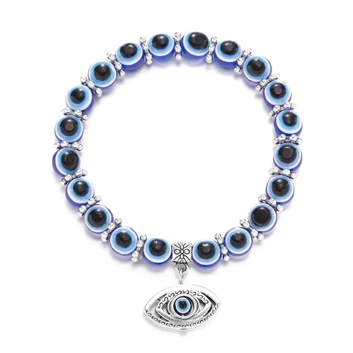 Bracelet artisanal avec perles brillantes et corde ajustable