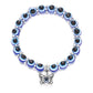 Bracelet porte-bonheur avec détails en alliage argenté