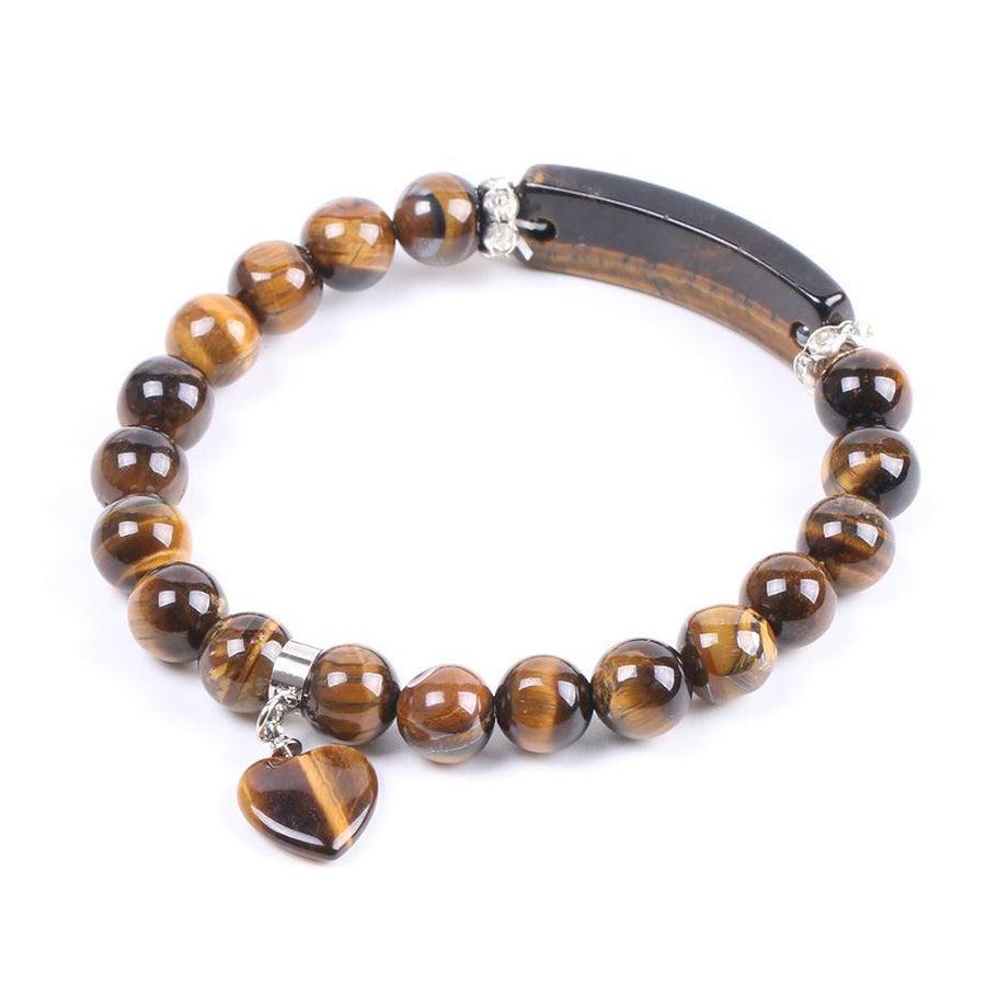 Vue d'ensemble du bracelet en pierre Œil de Tigre