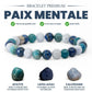 Bracelet en pierres naturelles avec perle argentée vue de côté