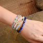 Bracelet élégant en Lapis Lazuli, perles polies à la main