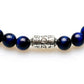 Ensemble de perles d'œil de tigre bleu sur un bracelet