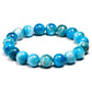 Bracelet en apatite avec fermoir visible, perles polies