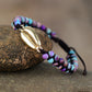 Détail du cordon tissé du bracelet artisanal