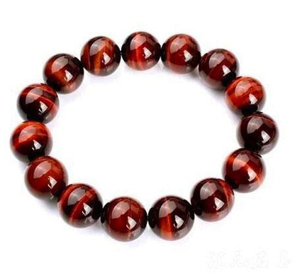 Bracelet Œil de tigre rouge avec reflets distincts