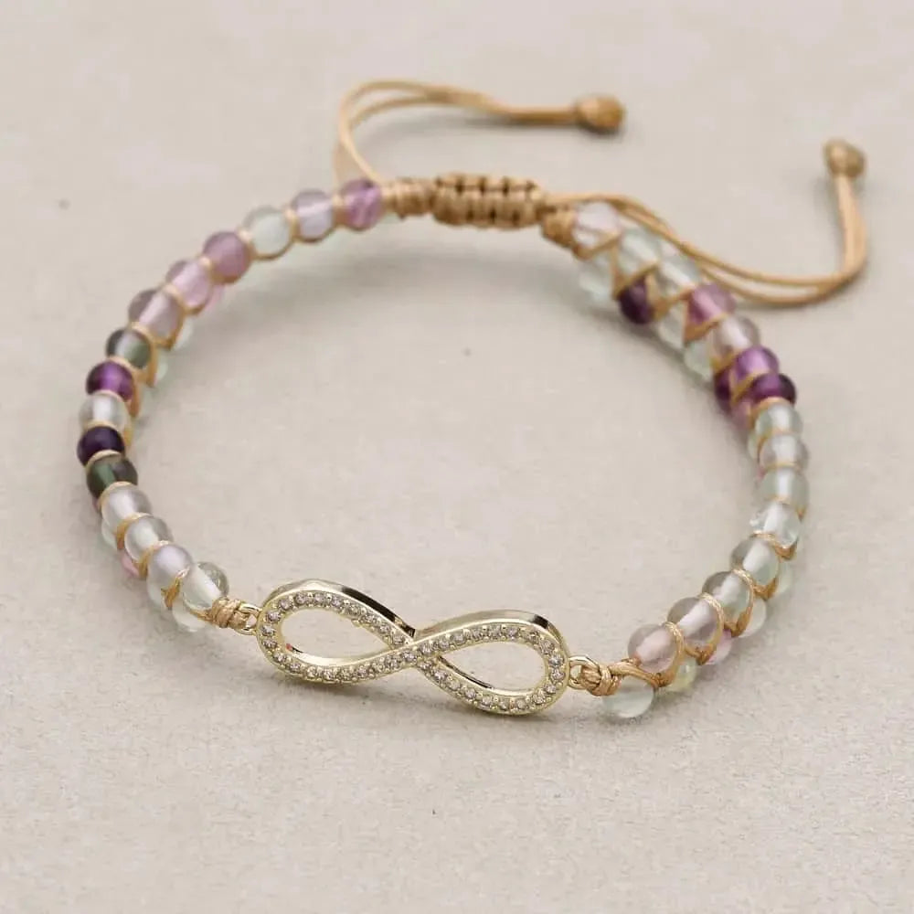 Charms protecteurs sur bracelet en pierres naturelles