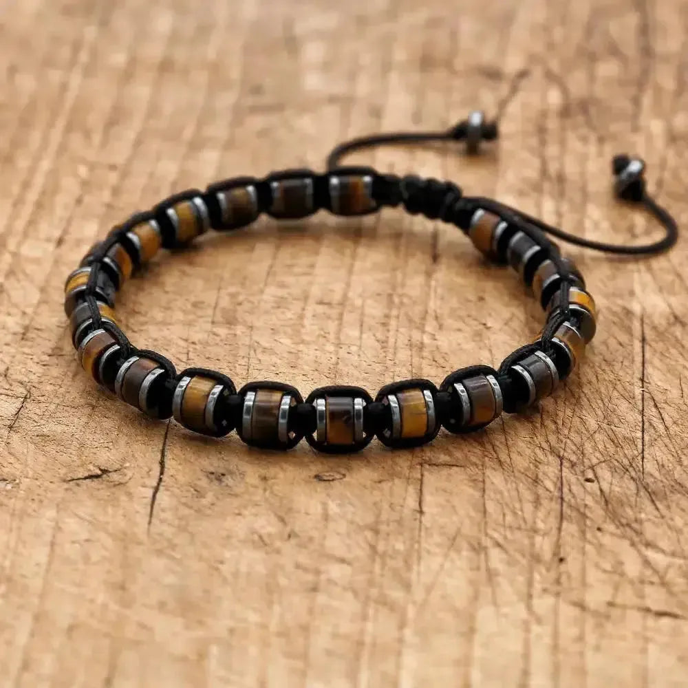 Bracelet élégant avec pierres protectrices et équilibrantes