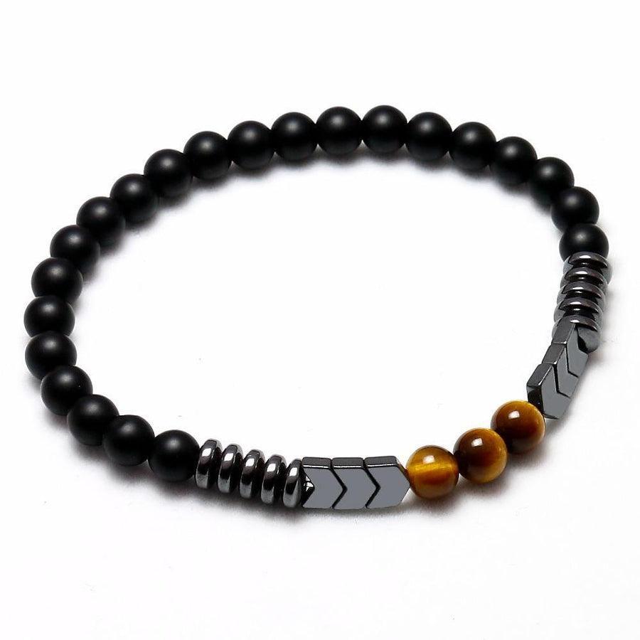 Vue latérale du bracelet avec pierres protectrices