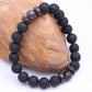 Vue latérale du bracelet montrant les pierres naturelles